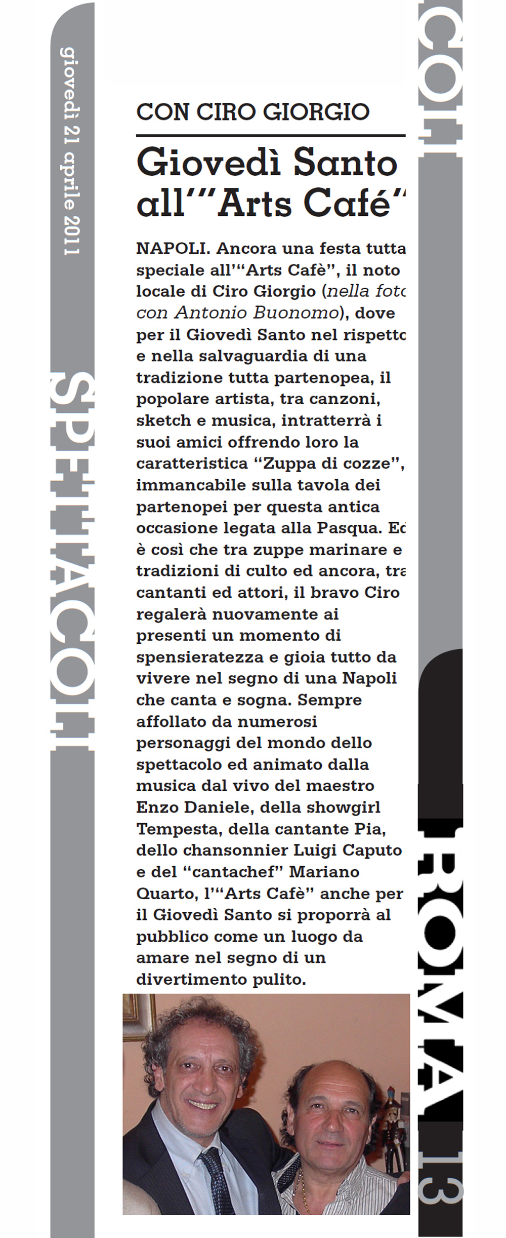 21 aprile 2011 Arts Cafe